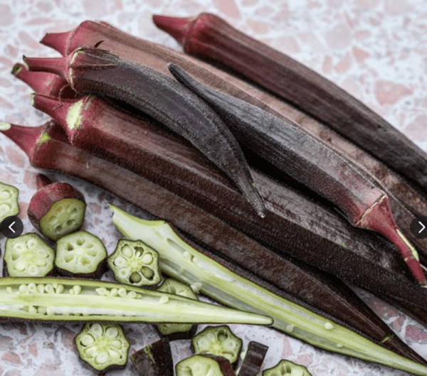 Okra -  Bowling Red (3.25" pot)